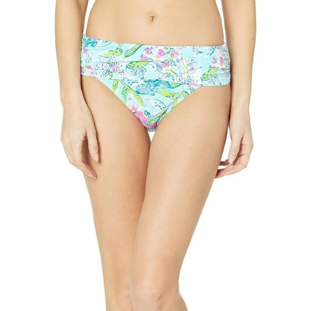 Lilly Pulitzer Women's Lagoon Sarong Hipster Bikini Bottom in Bali Blue Size 0